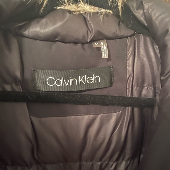 Men’s Calvin Klein Black Fur Hooded Jacket - Picture 5 of 5